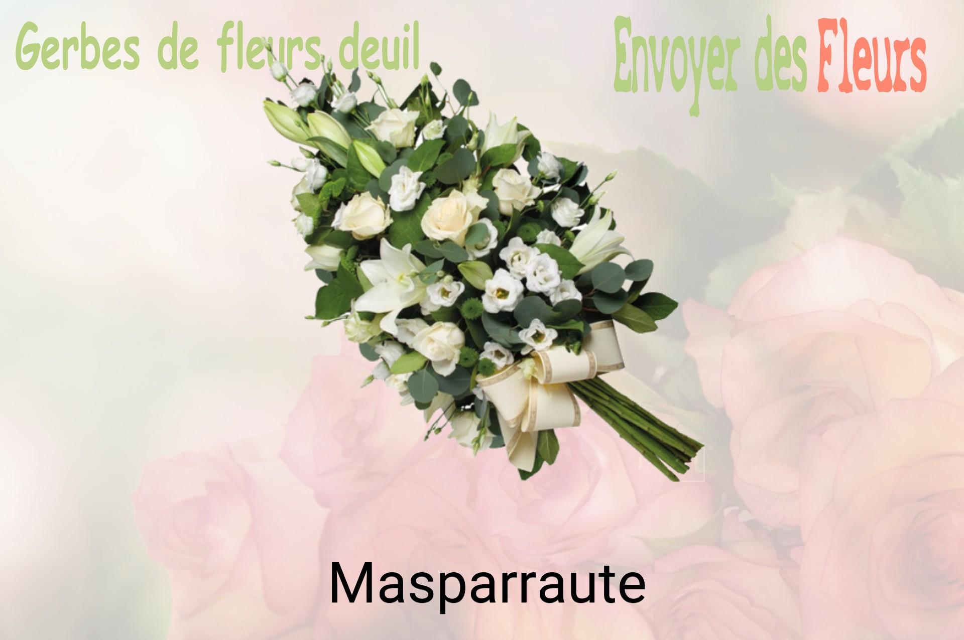 Gerbe de fleurs de deuil livrée à Masparraute